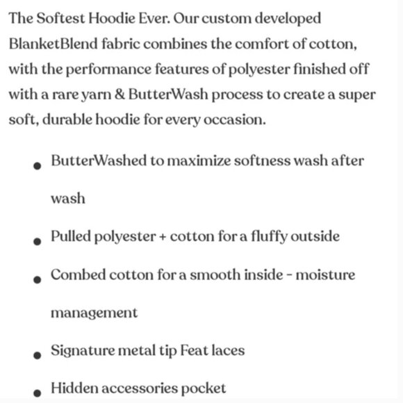 Feat Ultra Soft BlanketBlend Hoodie in Pacific Mist Blue Unisex M NWT - Picture 13 of 14